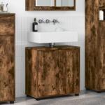 vidaXL Cabinet pentru chiuveta de baie Stejar fumuriu 60 x 30 x 60 cm GartenMobel Dekor (888752)