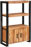 vidaXL Raft cu usi Maro 72 x 33 x 110 cm Lemn masiv de acacia si metal GartenMobel Dekor (4104770) Biblioteca
