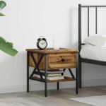 vidaXL Cabinet de Noptiera cu sertar Lemn vechi 40 x 42 x 45 cm GartenMobel Dekor (871222)