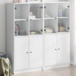 vidaXL Biblioteca cu usi, alb, 136x37x142 cm, lemn prelucrat GartenMobel Dekor (3206524) Comoda
