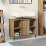 vidaXL Dulap de Baie Stejar Artizanal 80 x 33 x 60 cm Lemn compozit GartenMobel Dekor (873893)