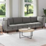 vidaXL Set de mobilier pentru living 4 pcs Gri închis Tesatura GartenMobel Dekor (3413804) Canapea