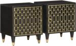 vidaXL Noptiere, 2 buc. , 40x33x46 cm, lemn masiv de acacia GartenMobel Dekor (358317)