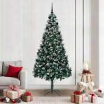 vidaXL Brad de Craciun artificial Verde 210 cm PVC si Otel si Plastic GartenMobel Dekor (3396274)