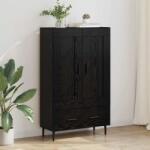 vidaXL Bufet cu sertar Stejar Negru 69, 5 x 31 x 115 cm Lemn compozit GartenMobel Dekor (882579) Comoda