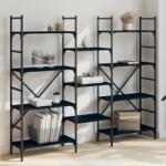 vidaXL Biblioteca, negru, 160x28, 5x136, 5 cm, lemn prelucrat GartenMobel Dekor (838873) Biblioteca