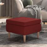 vidaXL Scaun cu picioare din lemn, rosu vin, material textil GartenMobel Dekor (329449)