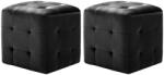 vidaXL Noptiere, 2 buc. , negru, 30 x 30 x 30 cm, tesatura din catifea GartenMobel Dekor (249018)