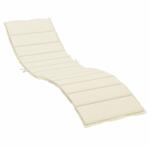vidaXL Perna de sezlong, crem, 200x50x3 cm, textil oxford GartenMobel Dekor (314190)