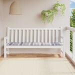 vidaXL Perna banca de gradina, gri carouri, 200x50x4cm, textil Oxford GartenMobel Dekor (314103)