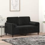 vidaXL Perne decorative, 2 buc. , negru, Ø15x50 cm, catifea GartenMobel Dekor (349514)