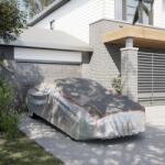 vidaXL Husa auto de Sedan, protectie grindina, complet, gri/argintiu M GartenMobel Dekor (4008944)