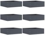 vidaXL Margine pentru gazon 6 pcs Antracit 40 x 40 x 13 cm Otel GartenMobel Dekor (874707)
