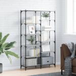 vidaXL Raft de carti gri sonoma 100x32x170 cm lemn prelucrat si fier GartenMobel Dekor (832791) Biblioteca