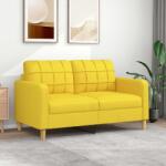 vidaXL Canapea cu 2 locuri, galben deschis, 140 cm, material textil GartenMobel Dekor (359096) Canapea
