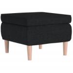 vidaXL Scaun cu picioare din lemn, negru, material textil GartenMobel Dekor (329448)