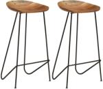 vidaXL Scaune de bar, 2 buc. , lemn masiv de acacia GartenMobel Dekor (247934)