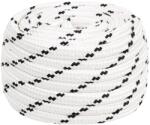 vidaXL Franghie împletita pentru barca, alb, 20 mm x 100 m, poliester GartenMobel Dekor (152791)