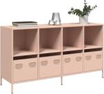 vidaXL Dulap, roz, 135x39x73, 5 cm, otel laminat la rece GartenMobel Dekor (3307162) Comoda