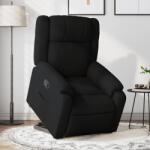 vidaXL Fotoliu rabatabil cu ridicare pe verticala, negru, textil GartenMobel Dekor (3205204)