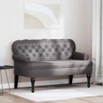 vidaXL Banca Chesterfield Gri 119.5 x 64.5 x 75 cm Piele artificiala GartenMobel Dekor (42019297)