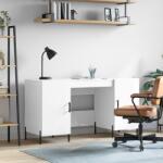 vidaXL Birou, alb extralucios, 140x50x75 cm, lemn compozit GartenMobel Dekor (829558)