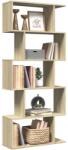 vidaXL Biblioteca/separator 5 niveluri stejar sonoma 70x24x161 cm lemn GartenMobel Dekor (858095) Biblioteca