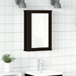 vidaXL Dulap cu oglinda pentru baie stejar negru lemn prelucrat GartenMobel Dekor (862231)