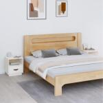 vidaXL Noptiere, 2 buc. , alb, 40x34x45 cm, lemn masiv de pin GartenMobel Dekor (818298)