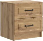 vidaXL Noptiera cu 2 sertare, stejar artizanal, 43 x 34, 5 x 44, 5 cm (895693)