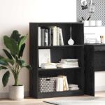 vidaXL Raft de Carti Stejar negru 80 x 24 x 109 cm Lemn compozit GartenMobel Dekor (875016) Biblioteca