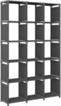vidaXL Raft expunere, 15 cuburi, gri, 103x30x175, 5 cm, material textil GartenMobel Dekor (322620) Biblioteca