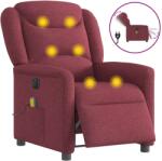 vidaXL Fotoliu electric de masaj rabatabil, rosu vin, textil GartenMobel Dekor (3303187)