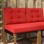 vidaXL Perna pentru canapea de exterior 2 pcs Rosu Poliester GartenMobel Dekor (900784)