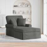 vidaXL Chaise Lounge cu fusta cu perna Gri închis 91 x 157 x 91 cm GartenMobel Dekor (42022949)