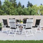 vidaXL Set de perne pentru scaun cu spatar înalt 6 pcs Melanj negru GartenMobel Dekor (4002369)