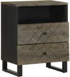 vidaXL Noptiera neagra 50x33x62 cm lemn masiv de mango GartenMobel Dekor (4017694)