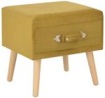 vidaXL Noptiera, mustar, 40 x 35 x 40 cm, catifea GartenMobel Dekor (247539)