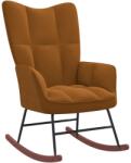 vidaXL Scaun balansoar, maro, catifea GartenMobel Dekor (328147) Balansoar