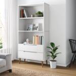 vidaXL Biblioteca „MOLDE alb, 85x35x170, 5 cm, lemn masiv de pin GartenMobel Dekor (350541) Biblioteca