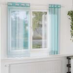 vidaXL Perdele Voile cu Oeje 2 buc Turcoaz GartenMobel Dekor (4102143)