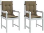 vidaXL Perne scaun cu spatar mic 2 buc. melanj taupe 100x50x4cm textil GartenMobel Dekor (4002469)