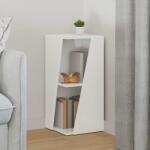 vidaXL Raft lateral Alb lucios 33 x 32 x 70, 5 cm Lemn compozit GartenMobel Dekor (892411) Biblioteca