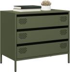 vidaXL Dulap, verde masliniu, 68x39x58, 5 cm, otel laminat la rece GartenMobel Dekor (851296) Comoda