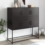 vidaXL Dulap, negru, 100, 5x39x107 cm, otel laminat la rece GartenMobel Dekor (846596) Comoda