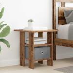 vidaXL Noptiera cu sertar Lemn vechi 41 x 40 x 45 cm Lemn compozit GartenMobel Dekor (8000432)