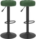 vidaXL Scaune de bar, 2 buc. , verde închis, catifea GartenMobel Dekor (332998)
