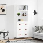 vidaXL Dulap înalt, alb, 69, 5x34x180 cm, lemn compozit GartenMobel Dekor (3189349) Comoda