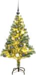 vidaXL Brad Craciun artificial, 150 LED/globuri/zapada pufoasa, 150 cm GartenMobel Dekor (3210100)