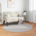 vidaXL Covor rotund Lugo crem si gri, Ø 160 cm, poliester, antiderapant (42022724) Covor